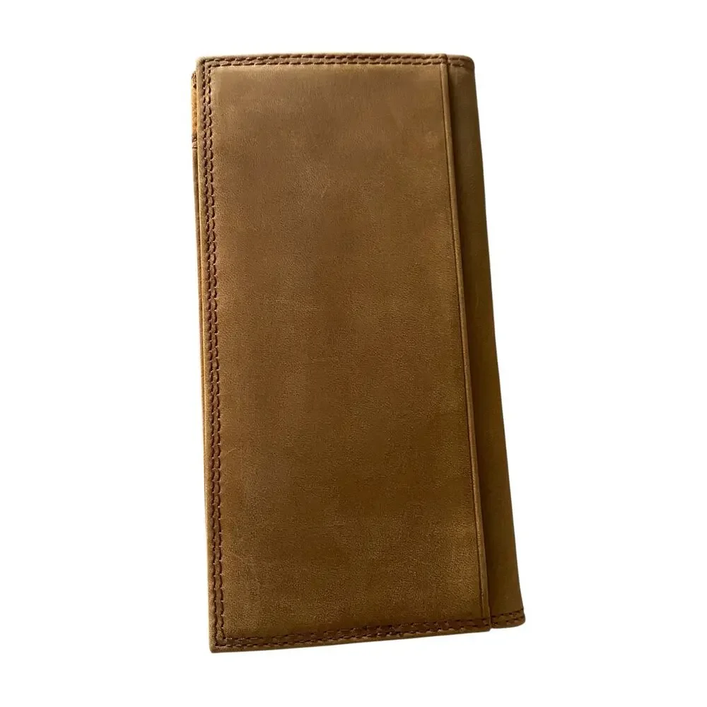 NWT Men’s JUSTIN'S RODEO GENUINE LEATHER WALLET Two Toned Brown 22054767W3
